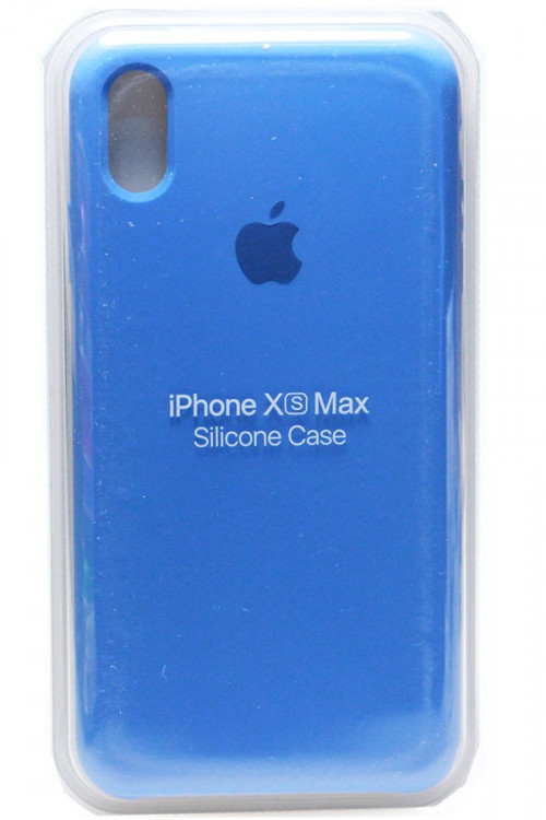 Силиконовый чехол для Айфон XS Max - (Ярко-Голубой)