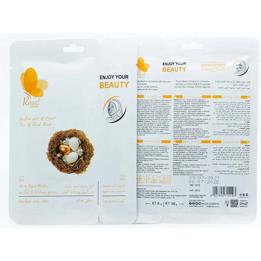 Маски для лица Rosel Cosmetics Face Mask Swallow nest