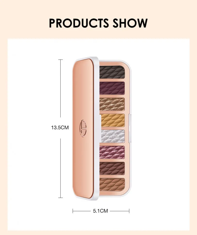 Палитра теней для век 8 цветов O.TWO.O арт. SC021 #03 10 g.