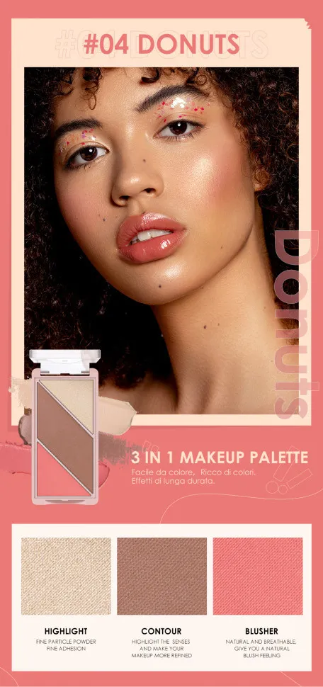 Румяна для лица 3 в 1 O.TWO.O арт. 9141 #04