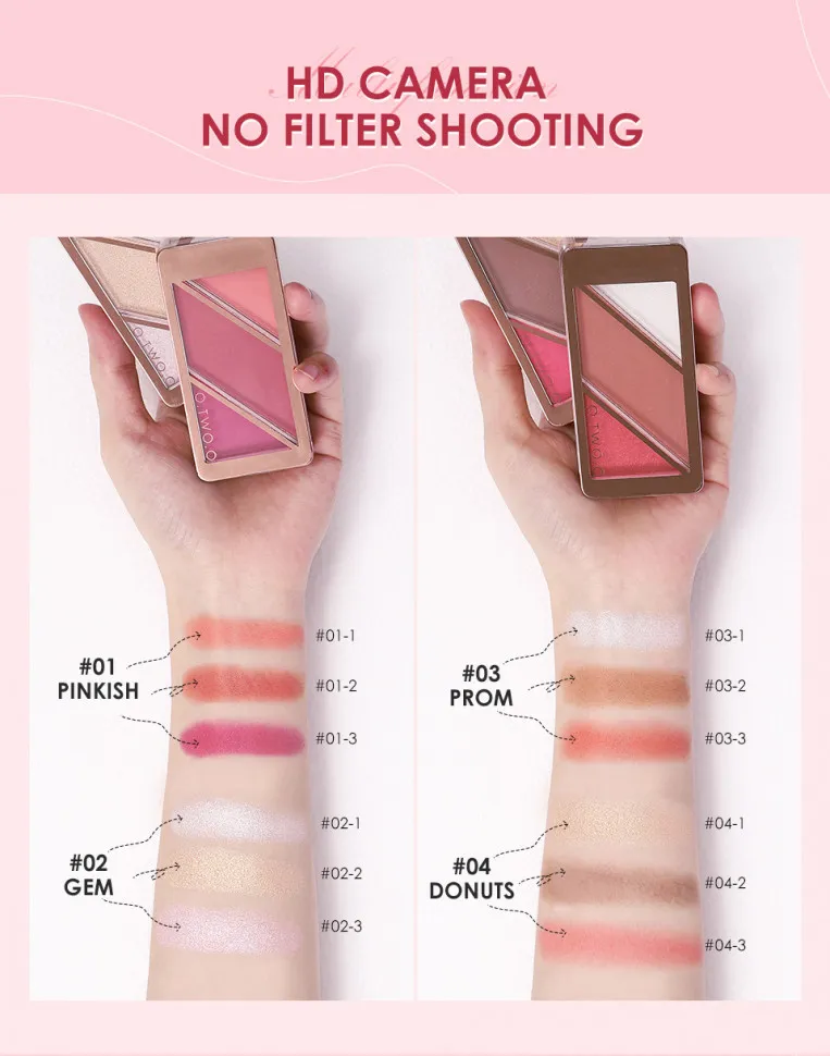 Румяна для лица 3 в 1 O.TWO.O арт. 9141 #04