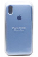 Силиконовый чехол для iPhone XS Max голубой