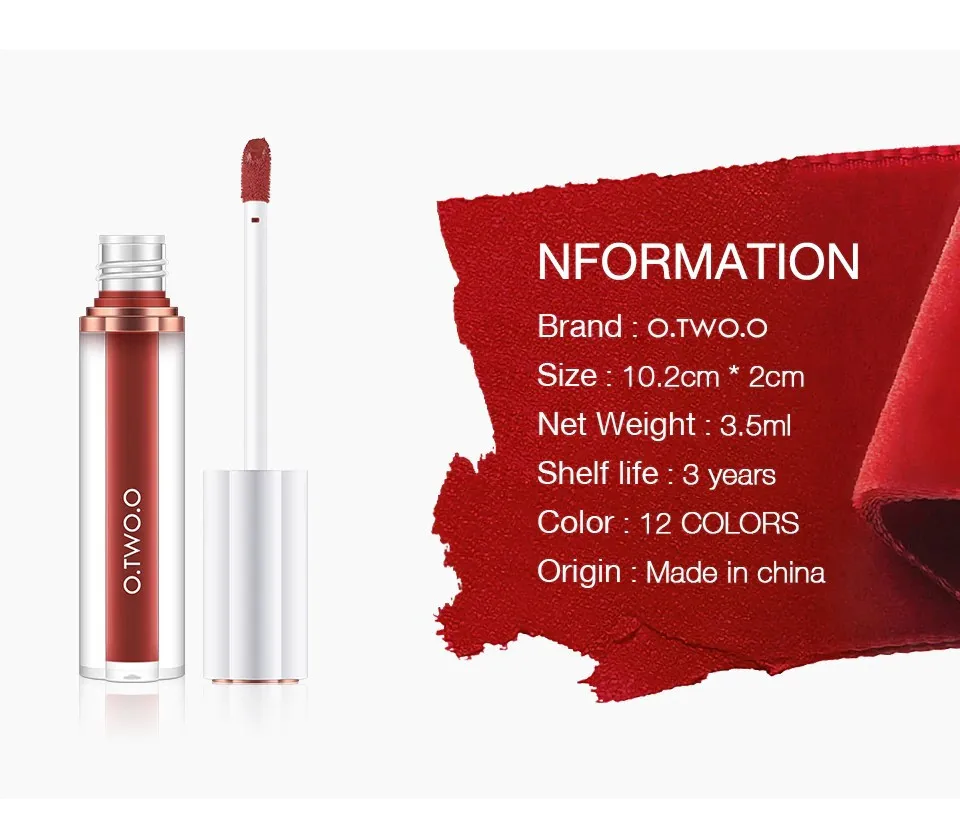 Матовый блеск O.TWO.O Matte liquid lipstick №10 (1009) 3 ml