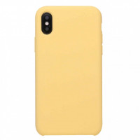 Силиконовый чехол для iPhone XR (Темно-желтый)