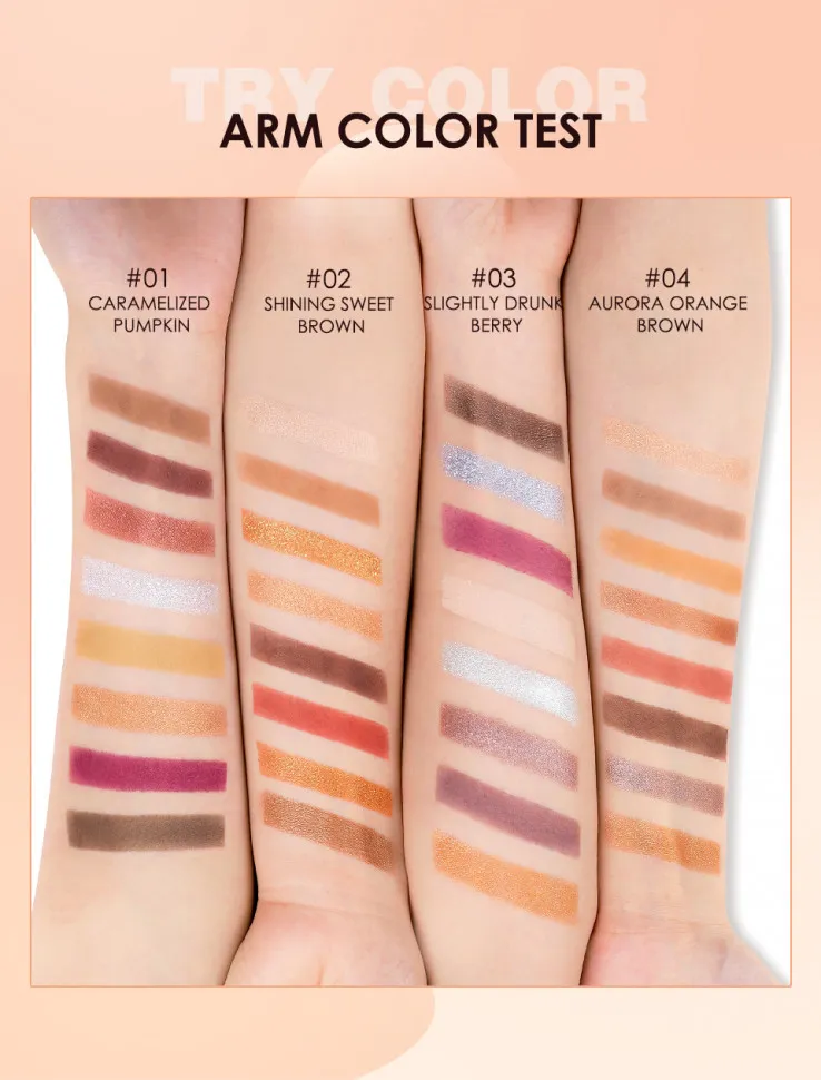 Палитра теней для век 8 цветов O.TWO.O арт. SC021 #01 10 g.