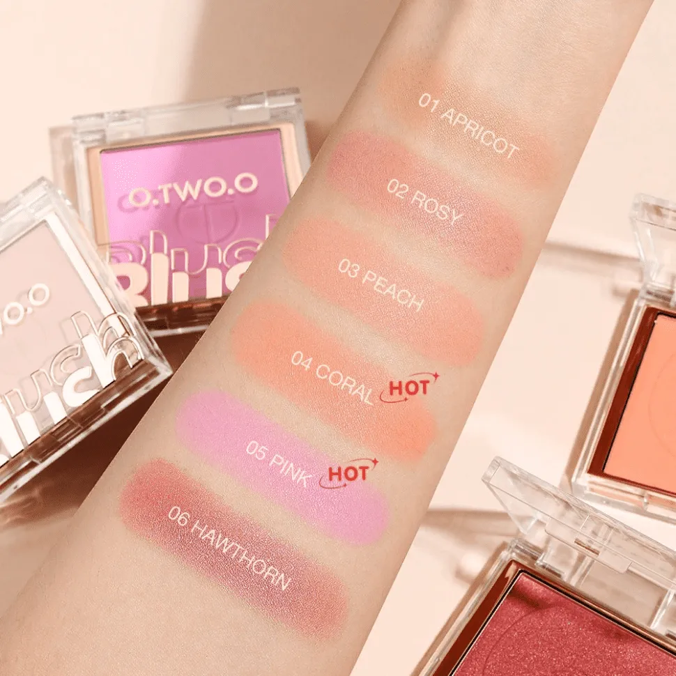 Палитра румян O.TWO.O арт. SC044 №02 Светло-розовый 7.5 g.