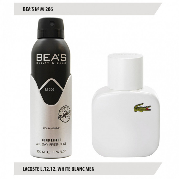 Дезодорант Beas Lacoste L.12.12. White Blanc Men 200 мл арт. M 206