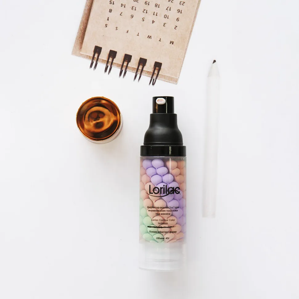 Трехцветная осветляющая основа под макияж 3 в 1 Lorilac 40 гр арт. B040
