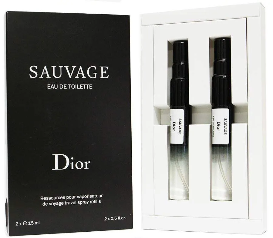 Подарочный набор 2x15 Christian Dior Sauvage for man eau de toilette