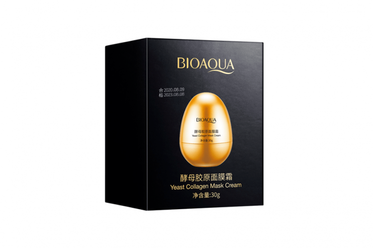 Увлажняющая крем-маска с яичным экстрактом и дрожжами Bioaqua Yeast Collagen Mask Cream арт. 56738, 30 г