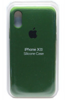 Силиконовый чехол для iPhone XS - (Темно-Болотно-Зеленый)