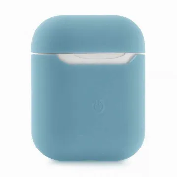 Силиконовый чехол для Эпл ЭирПодс 2 Silicone Case (светло голубой)