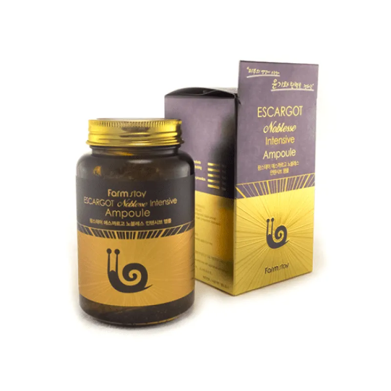 Ампульная сыворотка для лица с экстрактом королевской улитки FarmStay Escargot Noblesse Intensive Ampoule