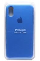 Силиконовый чехол для iPhone XS - (Ярко-Голубой)