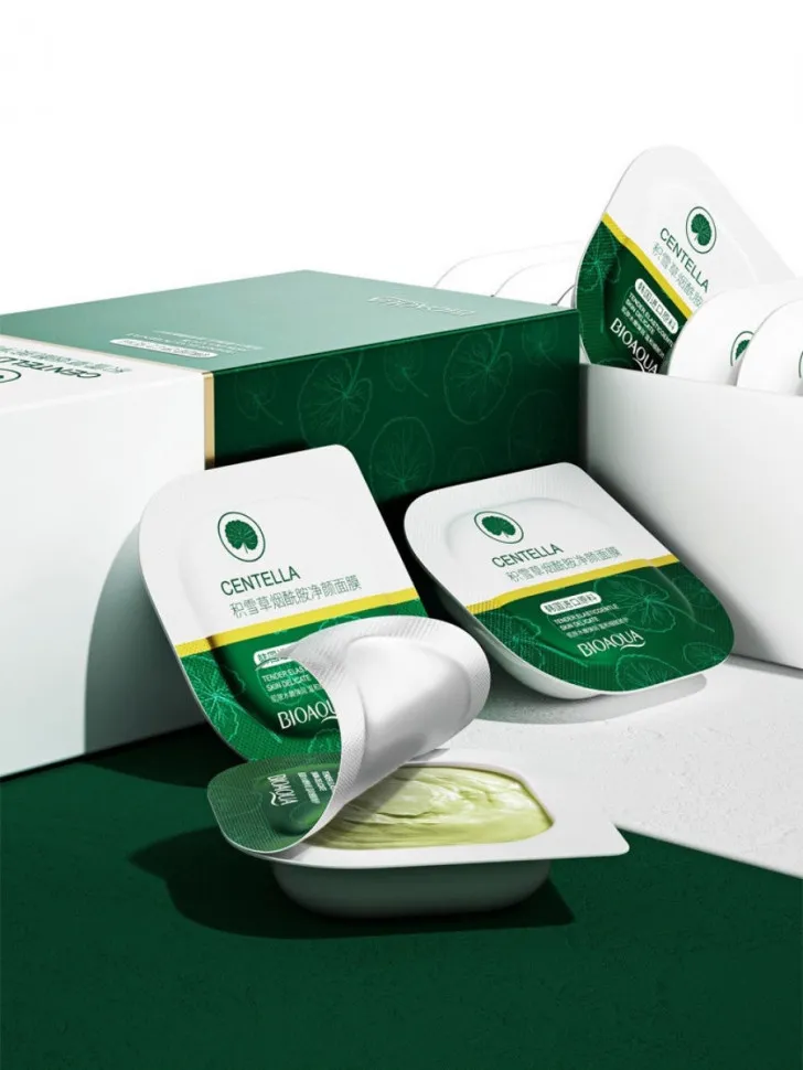 Восстанавливающая маска для чувствительной кожи Centella BIOAQUA Tender Elasticgentle Skin Delicate (7,8г*8)  арт.22705