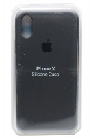Силиконовый чехол для iPhone X (Темно-серый)