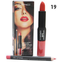 Блеск- Помада- Карандаш 3в1 Мак Matte Lipstic & Lipgloss Matte Lip Pencil  #19